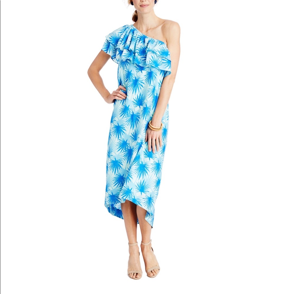 Vineyard vines Electric Palm High-Low Maxi Dress